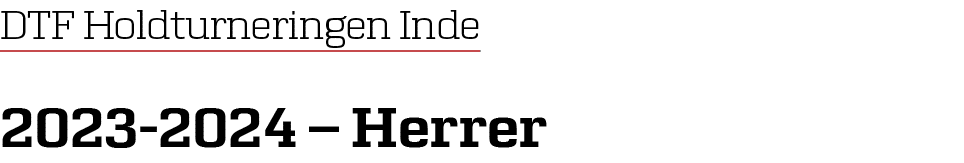DTF Holdturneringen Inde 2023 2024 – Herrer
