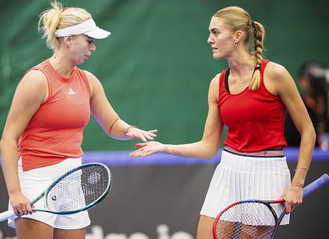 Farum, Denmark - November 16: Danmark mod Mexico Billie Jean King Cup i Farum Arena on November 16, 2024 in Farum, Denmark. (Photo by Allan Hogholm)