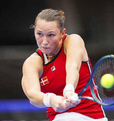 Farum, Denmark - November 16: Danmark mod Mexico Billie Jean King Cup i Farum Arena on November 16, 2024 in Farum, Denmark. (Photo by Allan Hogholm)