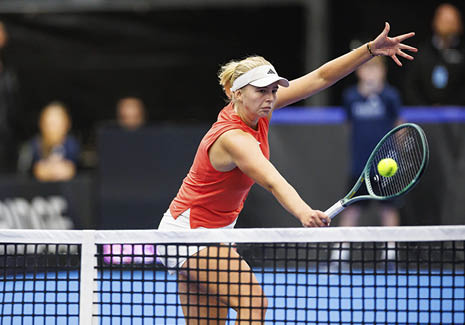 Farum, Denmark - November 16: Danmark mod Mexico Billie Jean King Cup i Farum Arena on November 16, 2024 in Farum, Denmark. (Photo by Allan Hogholm)