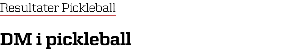 Resultater Pickleball DM i pickleball