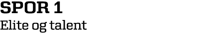 spor 1 Elite og talent 