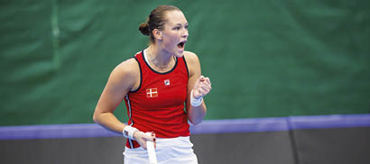 Farum, Denmark - November 16: Danmark mod Mexico Billie Jean King Cup i Farum Arena on November 16, 2024 in Farum, Denmark. (Photo by Allan Hogholm)