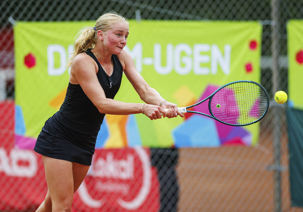 Herning, Denmark - June 22: Tennis DM i Herning Tennisklub on June 22, 2024 in Herning, Denmark. (Photo by Allan Hogholm)