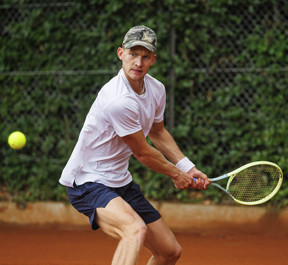 Herning, Denmark - June 22: Tennis DM i Herning Tennisklub on June 22, 2024 in Herning, Denmark. (Photo by Allan Hogholm)