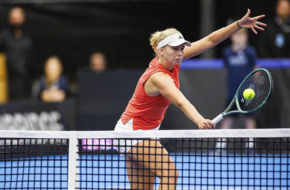 Farum, Denmark - November 16: Danmark mod Mexico Billie Jean King Cup i Farum Arena on November 16, 2024 in Farum, Denmark. (Photo by Allan Hogholm)