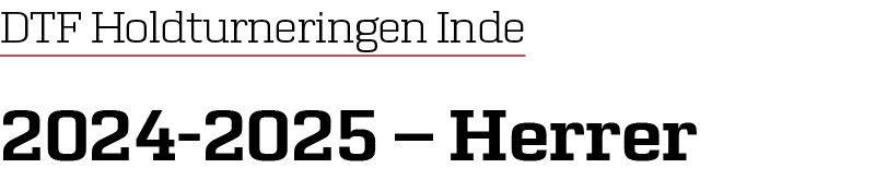 DTF Holdturneringen Inde 2024 2025 – Herrer