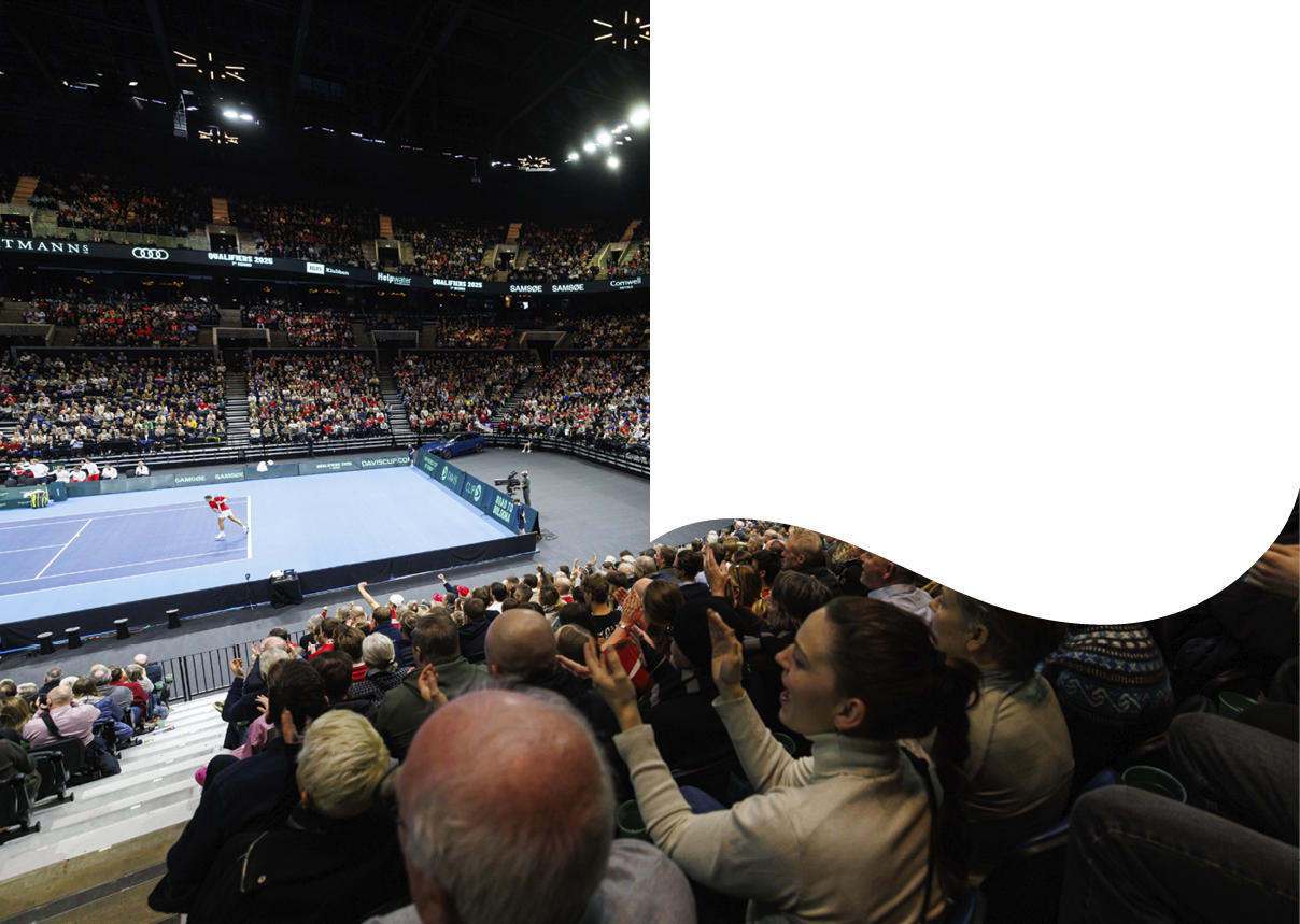 K benhavn, Denmark - January 31: Davis Cup Elmer M ller mod Miomir Kecmanovic i Davis Cup on January 31, 2025 in K benhavn, Denmark. (Photo by Allan Hogholm)