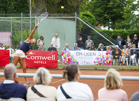 Aalborg, Denmark - June 28: Damesingle finale til DM i Tennis i Aalborg Tennisklub on June 28, 2025 in Aalborg, Denmark. (Photo by Allan Hogholm)